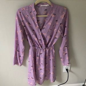 All in Favor lilac floral dress